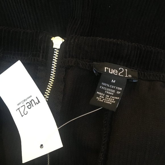 Rue 21 Black Corduroy Mini Dress size medium new - Picture 9 of 10